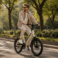 Vélo Électrique Urbain ZUMI OEM ODM 20 Pouces à Cadre Basé, Vélo de Ville pour Commuter, Transmission par Courroie, Porte-Bagages Arrière, Freins à Disque, Vente en Gros pour Adultes