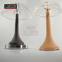 Lampe de table compacte à interrupteur tactile, style moderne, éclairage d'ambiance pour Noël, lampe de chambre en verre, vente en gros usine