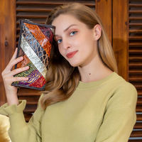 Pochette de soirée vintage de luxe en cuir de vache véritable pour femmes bandoulière mode avec fermeture à glissière pour les fêtes