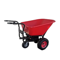 Brouette agricole à 3 roues, mini-dumper de chantier pour ciment, chariot à main, benne basculante pour déchets, brouette électrique