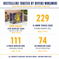 Boîtier de protection magnétique en acrylique pour boosters TCG, transparent, pour cartes à collectionner, présentoir et rangement, vente en gros, fournisseur OEM ODM