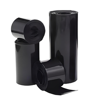 Tube thermorétractable en PVC bleu noir 220V, résistant à la flexion, pour isolation de batterie 18650