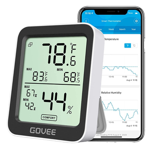 Cho govee h5075 cho <span class=keywords><strong>bluetooth</strong></span> trong nhà nhiệt độ phòng <span class=keywords><strong>Monitor</strong></span> ẩm kế Nhiệt kế từ xa App thông báo 2 năm dữ liệu - Product Image 1