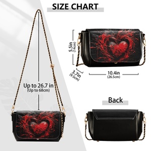 Bolsos de Lujo al por Mayor para Mujer, Bolsos de Hombro de Cuero PU Baratos con Diseño de Corazón Personalizado, Bolsos de Mano para Mujer 2024 - Product Image 2