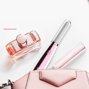 USB Rechargeable Mini <b>Electric</b> Heated Eyelash Curler for Women Beautiful Lash Styling Makeup Tool Silicone & Plastic - Product Image 5