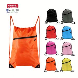 OEM Fashion Reusable Eco-Friendly Polyester <b>Drawstring</b> Sports Travel <b>Backpack</b> with Large Capacity for Gym Swimming & Outdoor Use - Product Image 1