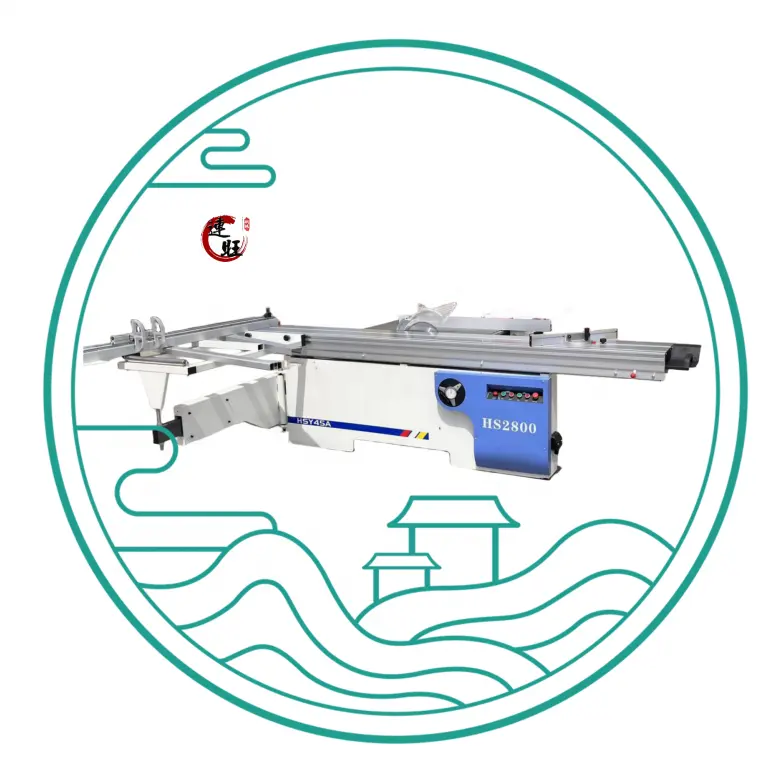 Sierra de mesa deslizante, dispositivo de prensa neumática, barato, panel de 45 grados, 550 kg, fábrica de china