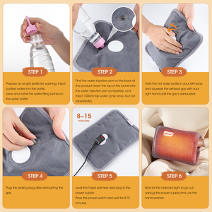 Sac chauffant portable en peluche mignon et tendance, rechargeable, pour réchauffer les mains - Product Image 6