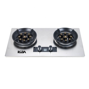 2 Burner Double Burner Kitchen Appliance Gas Hob Burner Built In Gas Cooker Stainless Steel Gas Stove