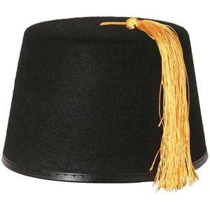 <span class=keywords><strong>Cappello</strong></span> <span class=keywords><strong>turco</strong></span> massonico Fez in feltro nero con nappa - Product Image 3
