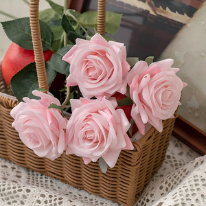 Nhà Máy Giá Màu Sắc Khác Nhau 42Cm Duy Nhất Faux <span class=keywords><strong>Rose</strong></span> Thực Tế Cảm Thấy Ẩm Nhân Tạo Hoa Cho Đám Cưới Nhà Tổ Chức Sự Kiện Trang Trí - Product Image 3