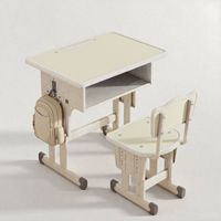 Bureau et chaise d'étudiant réglables et de haute qualité pour la salle de classe, mobilier scolaire confortable, ensemble de bureau et de chaise d'étude