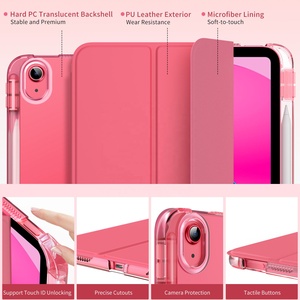 Coque de protection pour tablette <span class=keywords><strong>MoKo</strong></span> avec dos transparent givré, support pliable à trois volets pour iPad A16 11e génération 2025 - Product Image 3