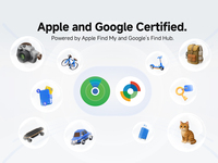 MiLi LiTag Duo, Etiqueta Inteligente de Doble Sistema, Funciona con Find My de Google, Rastreo GPS para Dispositivos, Resistente al Agua IPX65