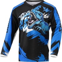 Maillot de motocross pour jeunes de 5 à 12 ans - Tissé en fibre de bambou 100% - Col en V - Lavable en machine - Pour la moto/BMX/quad