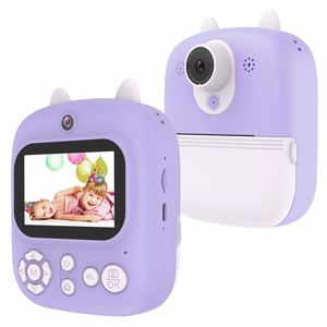 2.4インチ 12MP タイムリー印刷カメラ 1080P キッズデジタルビデオカメラ かわいいミニポケットプリンターカメラ 子供用ギフトおもちゃ P2 B1 - Product Image 2