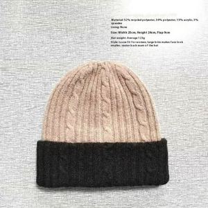 Nouveau bonnet tricoté d'hiver, coupe ample, grande taille, style décontracté - Product Image 2