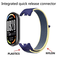 Nylon sportband voor Xiaomi Smart Band 10/9/8 voor dames en heren, zacht, verstelbaar, ademend horlogebandje, vervangende polsband