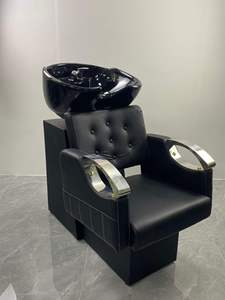Fauteuil de lavage de cheveux avec siège large, lit de lavage pour salons de coiffure et barbiers - Product Image 2