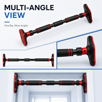 Barre de traction multifonctionnelle pour porte, barre de traction pour fitness, barre horizontale réglable en hauteur, installation sans vis pour usage domestique