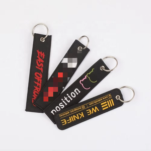 Llavero Promocional de Moda con Logotipo de Marca, Etiqueta Personalizada 'Take Off Before Flight', Etiqueta Bordada para Publicidad - Product Image 1