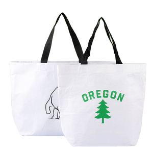 Sac de courses écologique en RPET non tissé, sac fourre-tout recyclé imprimé sur mesure pour cadeau promotionnel et vente au détail - Product Image 1