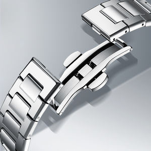 Orologio Automatico da Uomo Mark Fairwhale <span class=keywords><strong>in</strong></span> <span class=keywords><strong>Acciaio</strong></span> Inossidabile Cassa Quadrata Scheletrato Movimento Meccanico Lancette Luminose Cinturino <span class=keywords><strong>in</strong></span> <span class=keywords><strong>Acciaio</strong></span> Business - Product Image 4