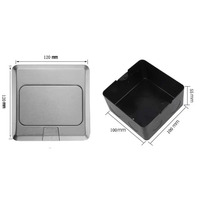 KSQ Enchufe de Suelo Eléctrico Universal Impermeable con Diseño Pop-up, 2 Tomas, Colores Plata y Oro, Caja de Conexión a Tierra para Enchufe UK
