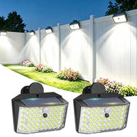 Lampe solaire extérieure IP65 50W, lampe solaire de jardin pour montage mural ou sur clôture, éclairage de sécurité, décoration paysagère