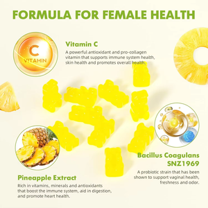 Suplemento de Bienestar Hormonal OEM/ODM para Mujeres Adultas, Gomitas Premium Efectivas para el Equilibrio Femenino, Apoyo Inmunológico, pH - Product Image 3