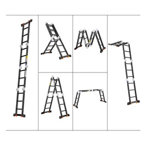 Escalera multiusos de aluminio resistente Escalera plegable multiusos de 20 pasos Tangga Lipat Pelbagai <span class=keywords><strong>Guna</strong></span> - Product Image 2