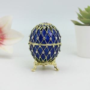 Boîte à bijoux en émail peinte à la main de la série de luxe <span class=keywords><strong>Fabergé</strong></span> Egg, cadeau unique pour Pâques, décoration de la maison - Product Image 3