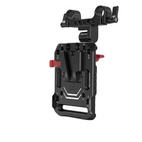 Plaque de batterie SmallRig en aluminium V-Mount/V-Lock avec pince pour tige de 15 mm et bras réglable pour alimentation électrique 2991