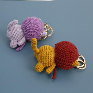 2025 Crocheted Cat Keychain Woven Doll Cute Anime Kitty <strong>Key</strong> <strong>Ring</strong> <strong>Bag</strong> Hanging Handmade Keychain Gift for Kids - Product Image 3
