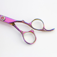 Ciseaux de coiffure professionnels, ciseaux à effiler les cheveux, ciseaux de barbier japonais colorés or rose, ensemble de ciseaux à cheveux