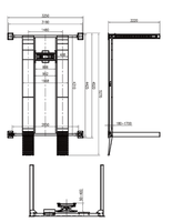 Pont élévateur hydraulique 4 colonnes avec roulettes pour alignement de roues, élévateur de véhicule robuste pour garage