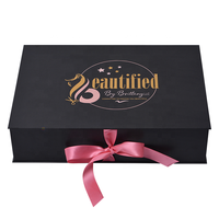 Grandes boîtes d'emballage en carton rigide à fermeture magnétique de qualité supérieure personnalisées boîte cadeau en papier noir mat