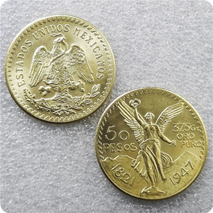 Pièces de monnaie commémoratives de style antique du Mexique, 50 pesos, 1921, 1943, 1947 - Product Image 2