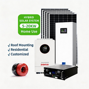 Solar Energy System 10KW Off-grid Complete Kit Polycrystalline Silicon Panels MPPT Controller LiFePO4 <b>Battery</b> Storage Pure Sine - Product Image 1