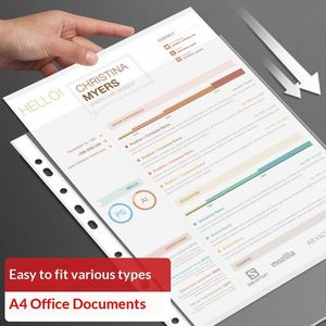 Transparent PP Loose-leaf <b>Folder</b> 11-Hole Inner Core <b>A4</b> Punching Insert Pocket 11 Hole Page Protectors Plastic Sheet Protectors - Product Image 2