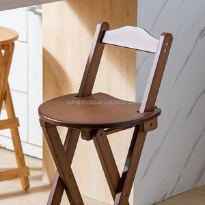 Tabouret pliant haut en bois moderne et pratique pour économiser de l'espace à la maison - Product Image 4