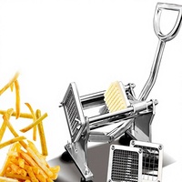 Commerciële Roestvrijstalen Verticale Handmatige Aardappelchipsnijmachine Frietsnijmachine