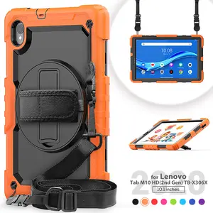 Heavy Duty Drop Proof Shockproof Hybrid Anti-Impact Case Built in Kickstand für Lenovo M10 HD 2nd Gen TB-X306 /TB-X306X 10.1"