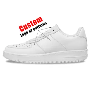Custom Shoes OEM make your own sneaker manufacture Men's White Sneakers Designer Skateboarding Walking Style shoes men supplier