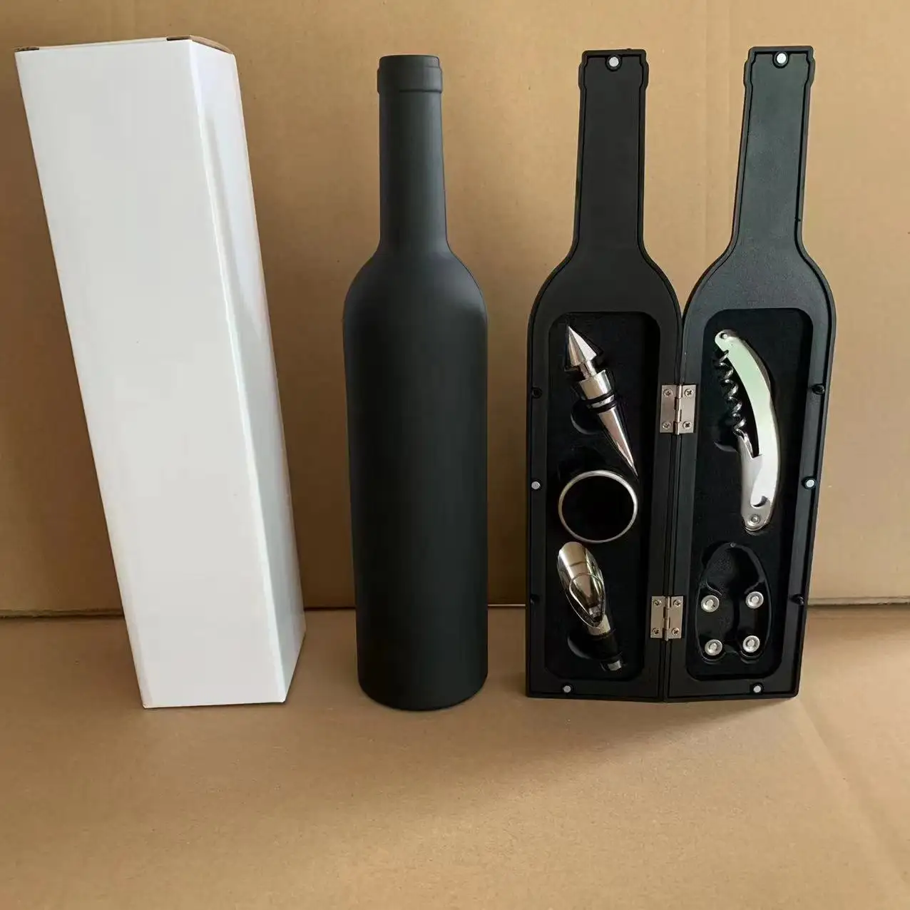 Zinc-alloy made best gift bar tool set wine stopper bottle opener set barware