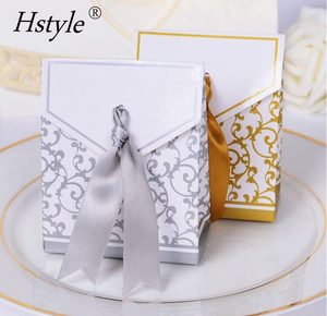 Hstyle <strong>Easter</strong> Silver &amp; Gold Candy Bag Cake Box with <strong>Gift</strong> Ribbons for Wedding Party Favor Party Decoration <strong>Gift</strong> Candy <strong>Boxes</strong> - Product Image 4