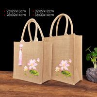 Sacs à provisions en Jute de transport pliable, recyclage naturel bon marché, usine