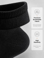 Easetoe 8 paires de chaussettes courtes pour hommes, 80 % coton à fibres longues, imprimé uni, antidérapantes, pour la course et le sport, respirantes et absorbant l'humidité