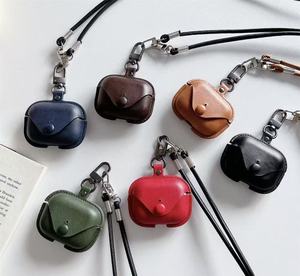 Cordoncino solido in pelle retrò per <span class=keywords><strong>Apple</strong></span> per AirPods Pro/2/3/4 accessori protettivi per cuffie per auricolari Bluetooth - Product Image 4