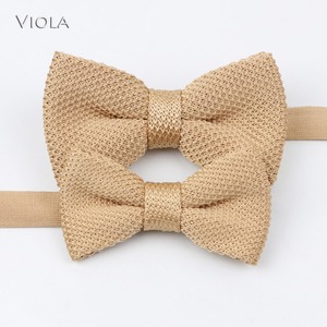 Conjunto de pajarita de punto sólido para niños, conjunto de lazo para padres e hijos, con mariposas encantadoras, accesorio para corbata de perro, regalo de Navidad de calidad - Product Image 3